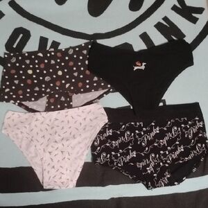 NWOT VS PINK 2 Boyshort & 2 Cheekster Panties Size XS